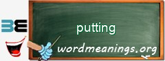 WordMeaning blackboard for putting